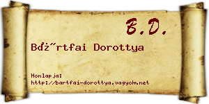 Bártfai Dorottya névjegykártya